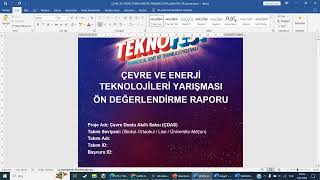 Teknofest Proje Yazımı [upl. by Corilla13]