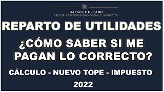 ¿MENOS REPARTO DE UTILIDADES  TOPE DE UTILIDADES  REPARTO  IMPUESTO [upl. by Maryanna]