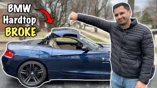 My BMW Z4 Convertible Roof Broke So I fixed it [upl. by Onirefez709]