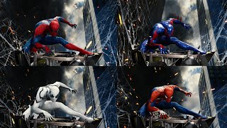 SpiderMans Superhero Landing With All 45 Suits  Marvels SpiderMan Remastered PS5 [upl. by Davis]