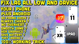 HOW TO FIX LAG ON ANY IPHONE  IOS  PLAYING PUBG SMOOTHLY ON ONY IPHONE amp ANDROID LAG FIX  BGMI [upl. by Tdnaltroc700]