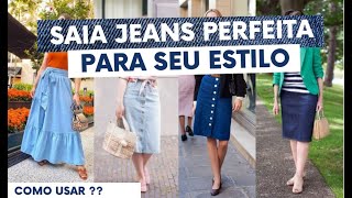 A Saia Jeans Perfeita Para o Seu Estilo [upl. by Naitsirk]