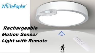 WhitePoplar Rechargeable Motion Sensor Closet Light with Remote [upl. by Henderson448]