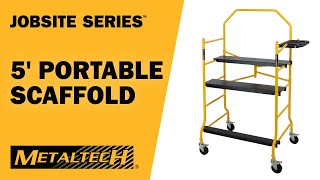 METALTECH JOBSITE SERIES 5 High Portable Scaffold [upl. by Ayrb]