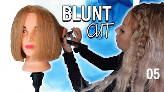 one length blunt haircut step by step [upl. by Ramraj]