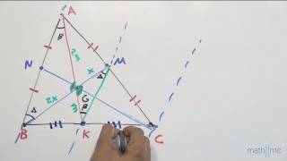 Medianas de un triángulo │ demostración [upl. by Cath]