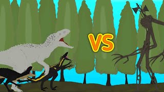 Indominus rexIndoraptor and Scorpius rex vs Siren head  AUTO RPG Anything [upl. by Barnebas]