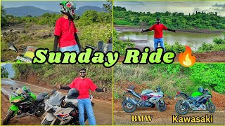 Sunday Ride🔥Mumbai To New Panvel🔥With Kawasaki amp BMW BIKES 🏍️💨 bikes explore kawasaki [upl. by Solrac]