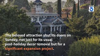 Disneyland’s Haunted Mansion ride closed for major expansion project [upl. by Rainie98]