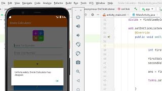 How to fix the Problem App has stopped in android studio [upl. by Hcirdeirf317]