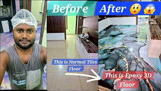 epoxy 3d floor installation3d epoxy flooring in kolkata3d flooring3d flooring design [upl. by Ailev]