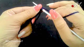 Simple amp easy Muffler मफलर कैसे बनाये   Knitting Hindi [upl. by Adnofal]