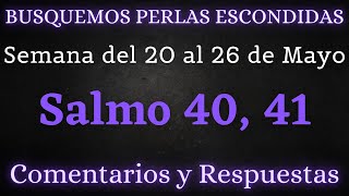 BUSQUEMOS PERLAS ESCONDIDAS ✅ SEMANA DEL 20 AL 26 DE MAYO ♡ SALMOS 40 41 [upl. by Meta]