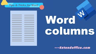 Master Columns in Word A Comprehensive Guide [upl. by Amak931]