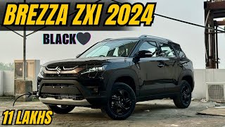 New 2024 Updated Maruti Suzuki Brezza ZXI MANUAL WITH HYBRID 😍🖤 brezzafacelift [upl. by Ycats900]