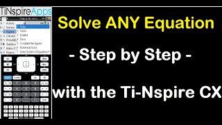 How to solve any Equation  TiNspire CX CAS [upl. by Anib]