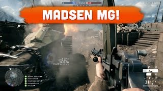 MADSEN MACHINE GUN  Battlefield 1 Alpha Gameplay [upl. by Vladimar]