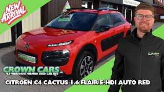 CITROEN C4 CACTUS 1 6 FLAIR E HDI AUTO RED  CROWN CARS [upl. by Delfine]