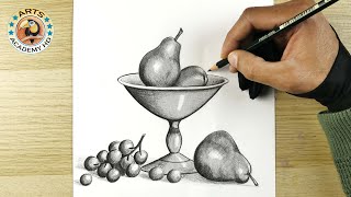 Stilllife drawing with Graphite pencil  how to draw still life  dibujo  رسم  رسم بقلم الرصاص [upl. by Onairotciv757]