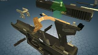 Disassembling and assembling a Glock 19 pistol [upl. by Suinuj]