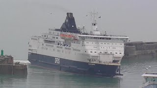 DFDS  Calais Seaways arriving at Dover [upl. by Nylsor]