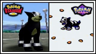 Shiny Houndour Pokemon Crystal  Pokemon Stadium 2 [upl. by Nylireg559]