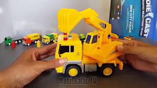 Unboxing Banyak Koleksi Mobil Excavator Bersuara Baru Beli [upl. by Ednargel]