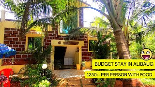 Budget Stay In Alibaug  1250 per person with food 😍  10 mins from Beach 🏖️  A V Cottage [upl. by Notyard]