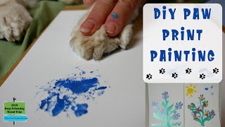 DIY Paw Print Painting Keepsake Learn How to Make a Homemade Paw Print Painting [upl. by Nagem]