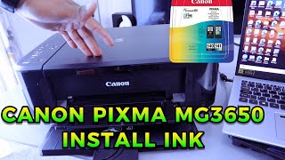 Canon Pixma MG3650 3620 3600 Changing Ink Cartridges [upl. by Spracklen]