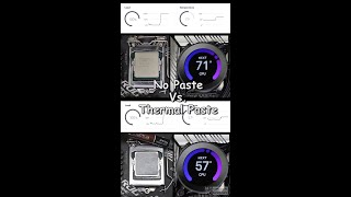 No Paste Vs Thermal Paste shorts  CPU Thermal Paste [upl. by Cardie]