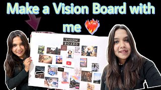 Make a Vision Board with me☺️ सपनो को पूरा करने के लिए विज़न बोर्ड❤️‍🔥 vision board vlog 😀 [upl. by Strait]