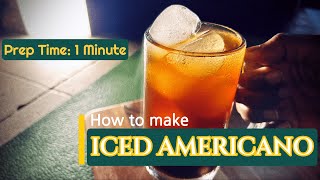 Iced Americano  Starbucks Iced Americano  How to make Americano at home  Davidoff Espresso 57 [upl. by Comyns]