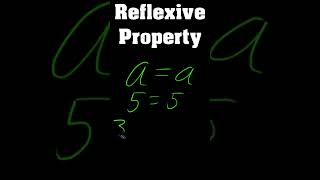 Reflexive Property amp Symmetric Property IN 1 MINUTE short shorts [upl. by Aleakcim]