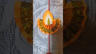 diya 🪔💫hanging for diwali diy diwalidecoration diwali paperdiya diyahanging shorts paperart [upl. by Eliathas]