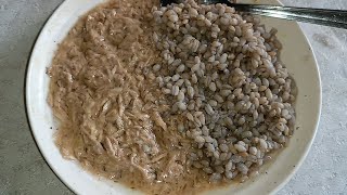 I EAT ORGANIC PEARL BARLEY WITH TUNA WITH IKEA MUSTARD [upl. by Celesta]