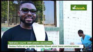 Le chantre Josias Folly et sa petite famille distribuent 1000 repas pour fêter leurs anniversaires [upl. by Ainwat855]