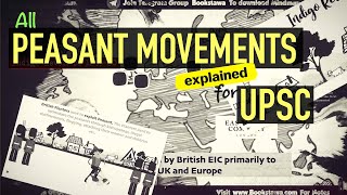 All Peasant Movements in 1 Video  Modern History for UPSC [upl. by Ericksen]