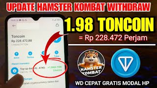 Update Hamster Kombat Withdraw Ton Wallet  HAMSTER KOMBAT AIRDROP GRATIS 2024 [upl. by Gilda]