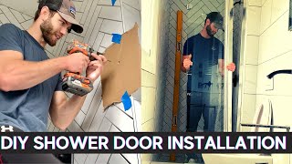 DIY Shower Door Install How To install a glass shower door on tile  Bifold [upl. by How]