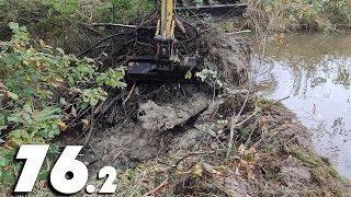 Two Beaver Dams Removal With Excavator No762 [upl. by Anirrok673]