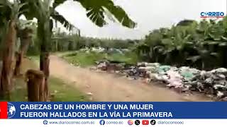 Mujer asesinada y dos autos incinerados en el sitio El Portón antigua vía Limón [upl. by Ymmit]