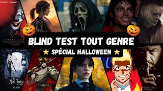 BLIND TEST TOUT GENRE HALLOWEEN  70 EXTRAITS Film Série Jeux vidéo Dessin animé Répliques [upl. by Lledraw603]