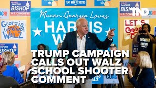 Trump campaign seizes on Walz’ school shooter misstatement [upl. by Egnalos]