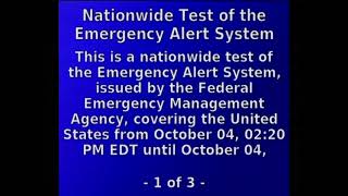 Variant 1 EAS Optimum  Suddenlink  National Periodic Test Parkersburg WV 1042023 [upl. by Aienahs]