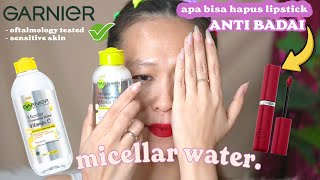 review micellar water garniermicellar cleansing water vitamin cdi kulit kering sensitif [upl. by Ugo971]