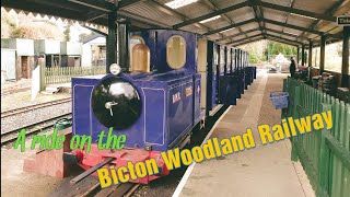 Bicton Woodland Railway at Bicton Gardens train ride [upl. by Mame]