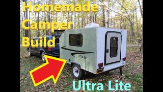 Homemade Camper Build Micro Ultra Lite Complete Build [upl. by Nilhsa]