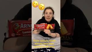 Trying Arnotts Lemon Crisps for the First Time  Our Honest Reactiontrendingreels viral shorts [upl. by Eerdua]