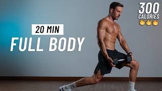 20 MIN FULL BODY HIIT With Weights  No Repeats No Jumping Home Workout [upl. by Amil]